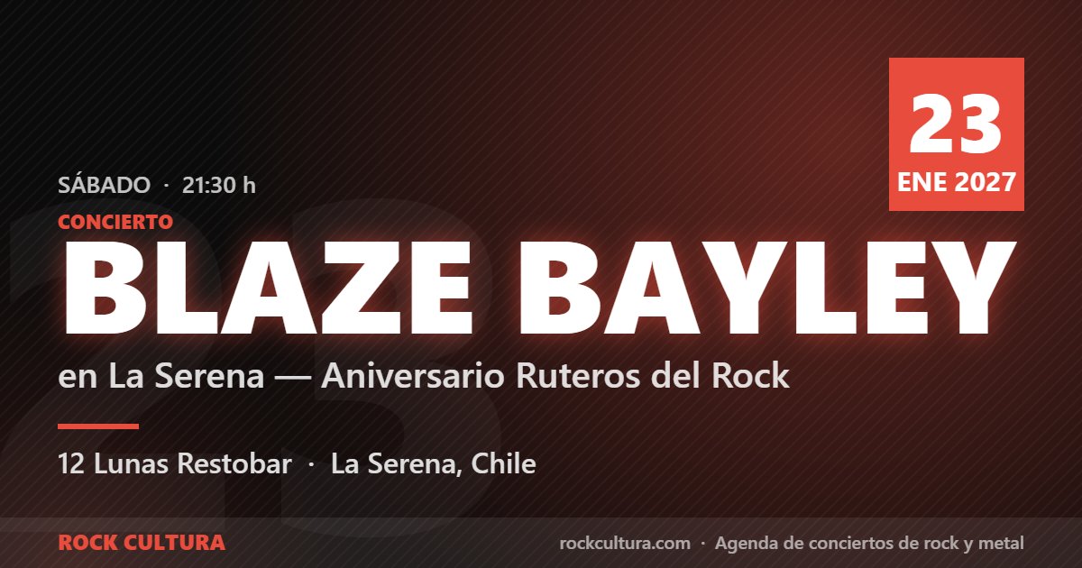 Blaze Bayley en La Serena — Aniversario Ruteros del Rock