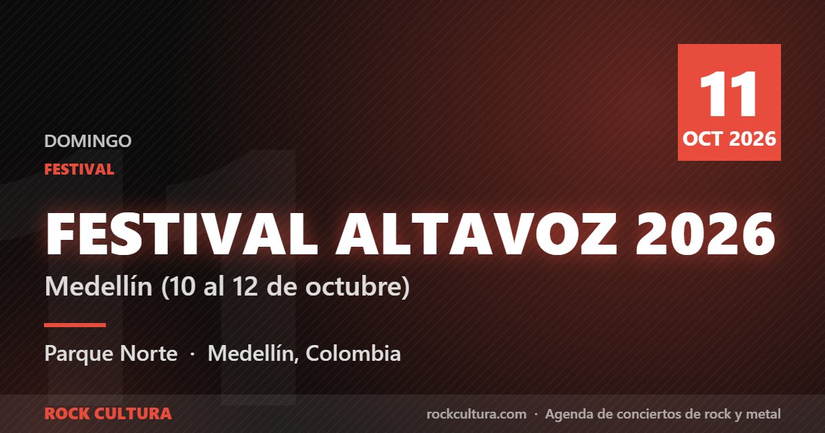 Festival Altavoz 2026 — Medellín (10 al 12 de octubre)